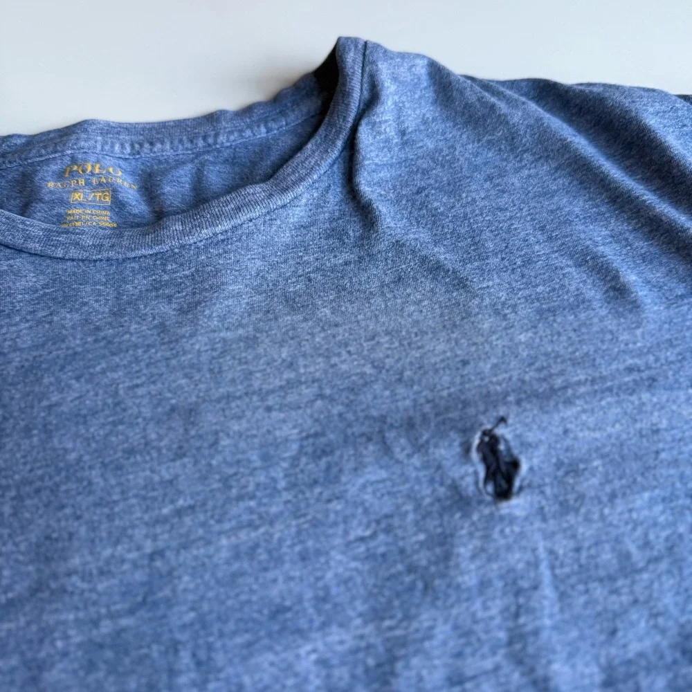 Ralph Lauren Long Sleeve Tee Blue Heather Size XL 100% cotton